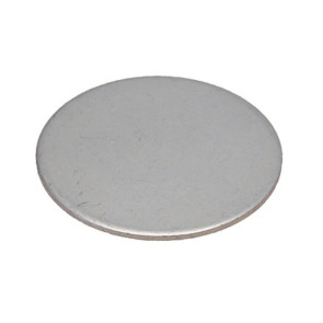 Metal discs with adhesive