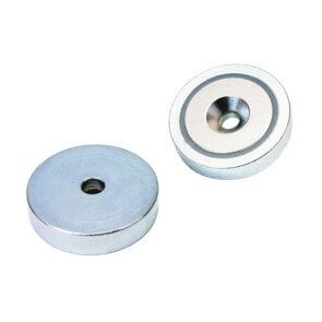 Pot magnet â neodymium â bore / countersunk